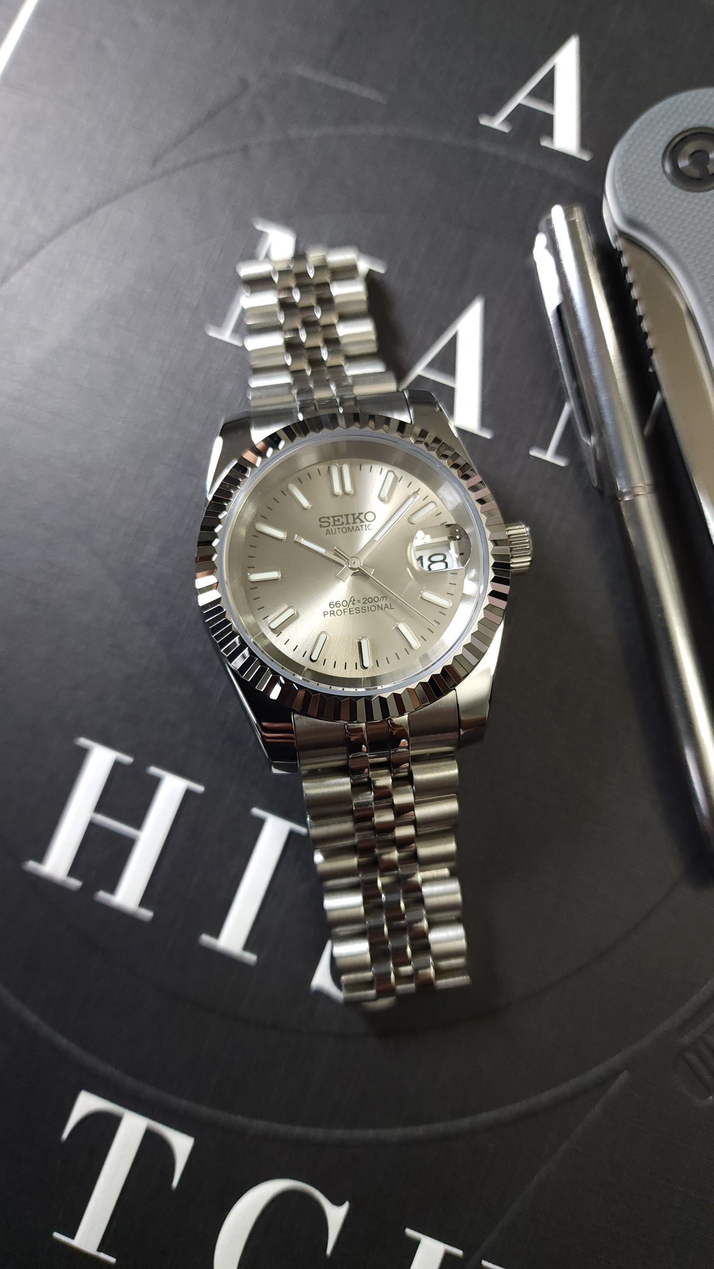 Grey Sunburst Datejust - Seiko Mod