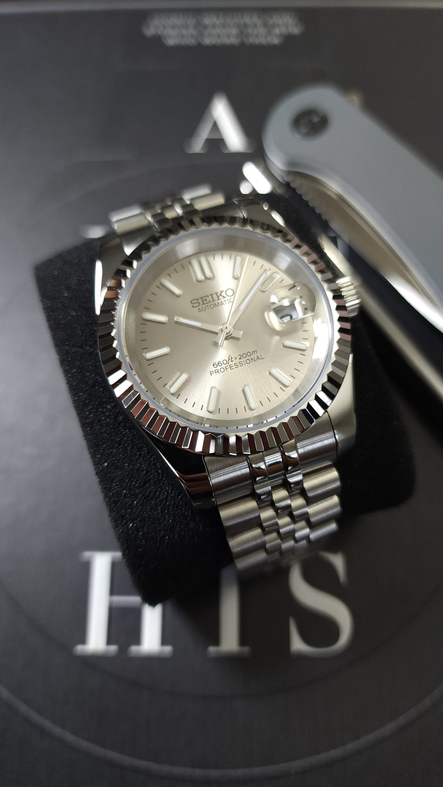 Grey Sunburst Datejust - Seiko Mod