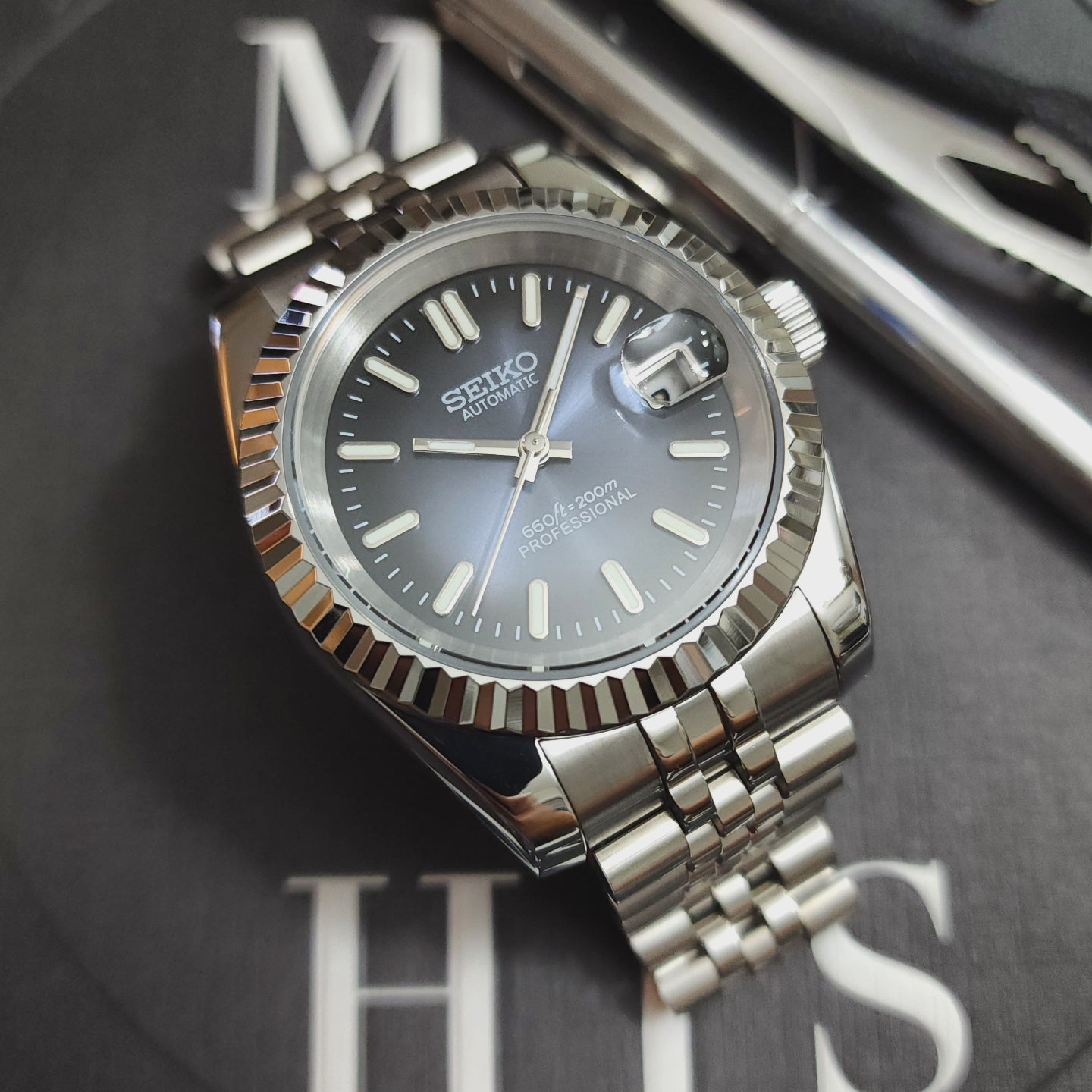 Dark Knight Datejust - Seiko Mod