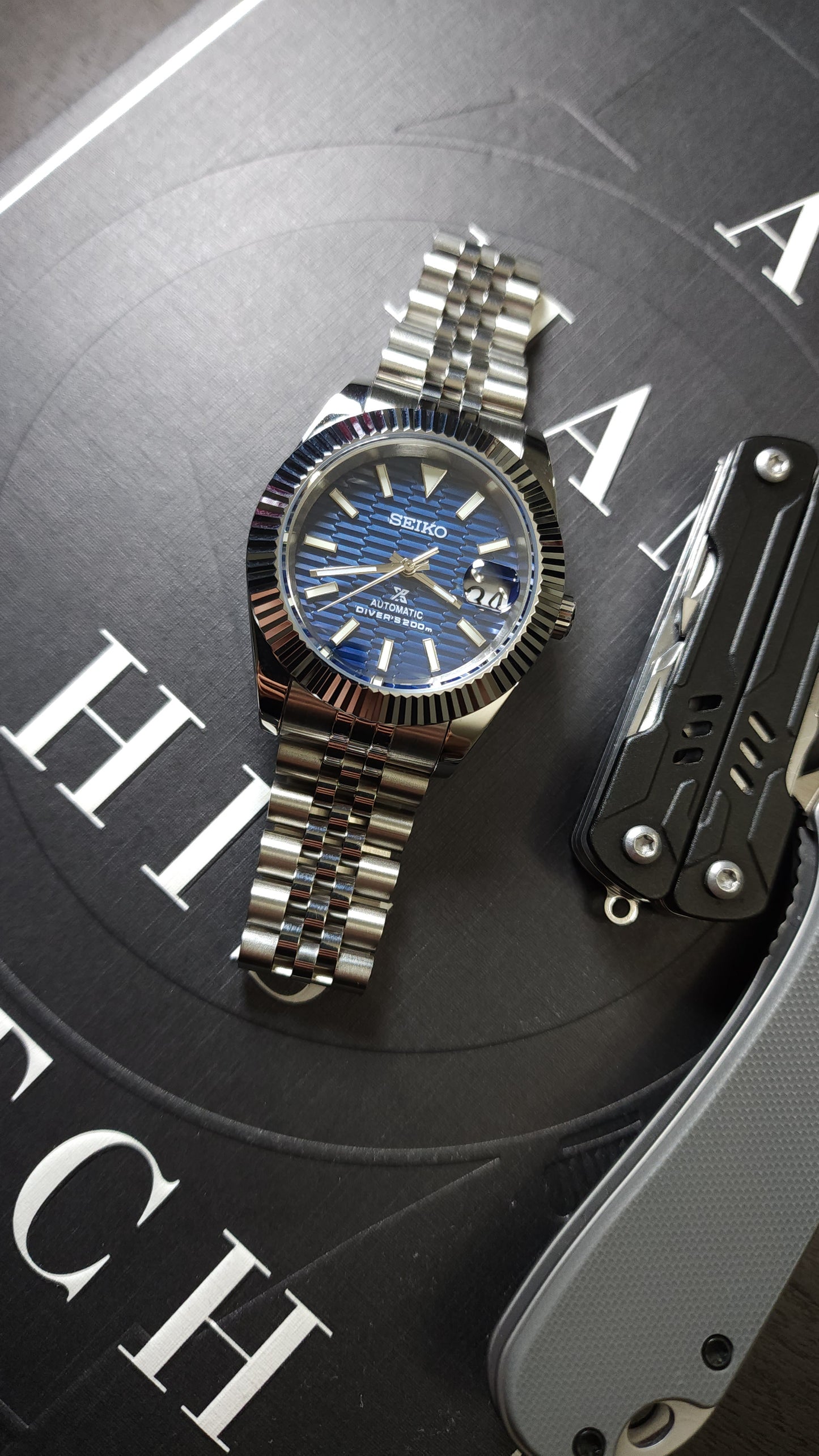 Blue dial DateJust - Seiko Mod